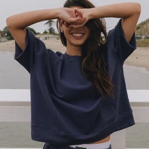 Daily Drills Cropped Sleeve Pullover